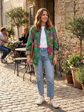 🄷&🄼 Trend Floral Statement Shirt Jacket Size 10